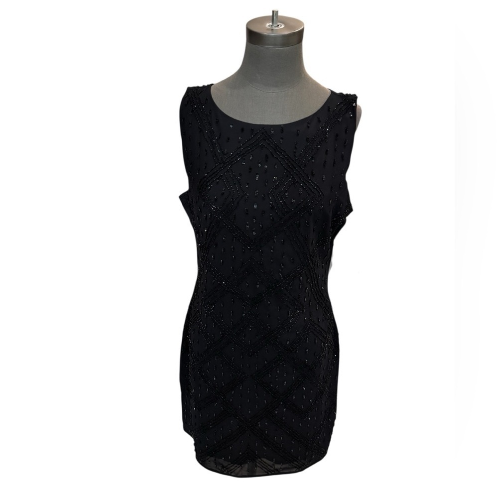 Boston Proper Beaded Sleeveless Cocktail Dress Size 14 NWT